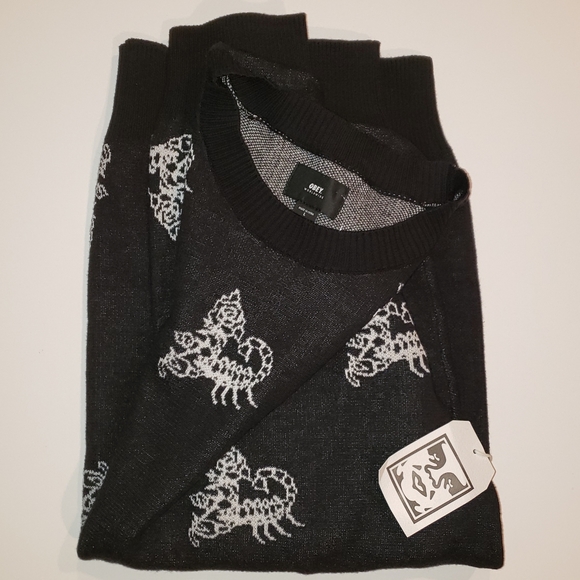 Obey Worldwide Men's Large Sweater Black Scorpion - Picture 2 of 4